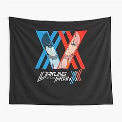 Attack on Titan: The Franco-Japanese Cooperativeragments Darling in the Franxx Zero Two x Hiro for You Unisex Tapestry