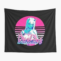 Darling in the Franxx Synthwave Aesthetic Tapestry