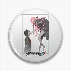 Darling in the FranXX Hiro and Zero Two logo Impression Photo Pin