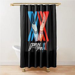 SACCUMAN Darling In The Franxx Zero Two x Hiro For Unisex Shower Curtain
