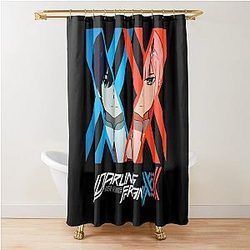 Graphic Darling in the FranXX Shower Curtain