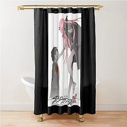 Darling in the Franxx Hiro and Zero Two Shower Curtain