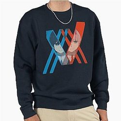 Red Blue - 02 Hiro from Darling in the FranXX Pullover Sweatshirt