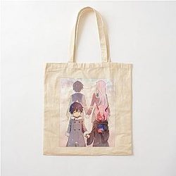 Darling in the Franxx - Hiro and Zero Two Cotton Tote Bag