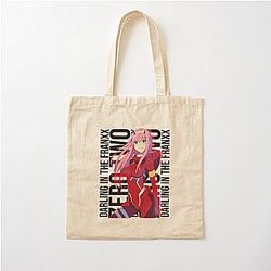 Black Darling in the Franxx Cotton Tote Bag