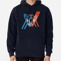 Red Blue and Hiro from Darling in the FranXX Pullover Hoodie