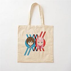 Darling in the Franxx - Zero Two and Hiro T-shirt essential Cotton Bag