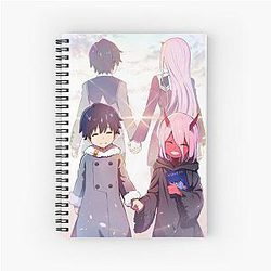 Darling in the Franxx Hiro and Zero Two Spiral Notebook