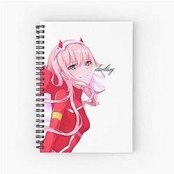 Zero from Darling in the Franxx Spiral Notebook