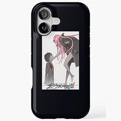 Darling in the Franxx Hiro and Zero Two logo iPhone Tough Case