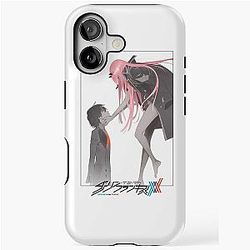 Darling in the Franxx Hiro and Zero Two logo Impression iPhone Tough Case