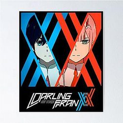 Graphic Darling in the Franxx and Hiro Poster