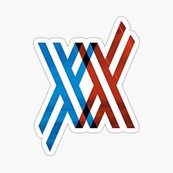 Darling in the Franxx XX Modified Logo To the Sky Sticker
