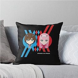 Darling In The Franxx - Zero Two and Hiro Essential Throw Pillow