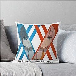 Hiro x Zero Two Darling in the FranXX Throw Pillow