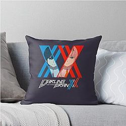 Attack on Titan Darling In The Franxx Zero Two X Hiro for you Unisex Throw Pillow