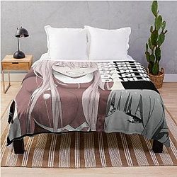 Darling in the Franxx Zero Two Movie Throw Blanket