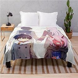 Zero Two Darling in the Franxx Throw Blanket