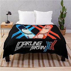 Graphic Darling in the Franxx Hiro Throw Blanket