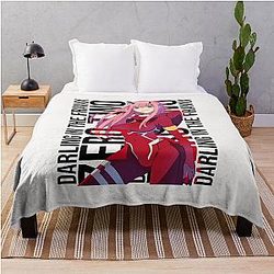 Black Darling in the Franxx Throw Blanket