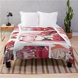 DARLING in the FRANXX Anime Girl Zero Two Throw Blanket
