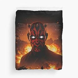 Darth Maul in Battle Duvet Cover