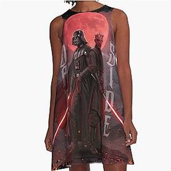 Darth Vader and Darth Maul - Dark Side A Line Dress
