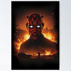 Darth Maul in Battle Poster