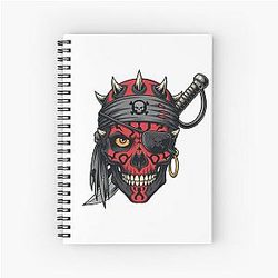 Pirate Darth Maul Spiral Notebook