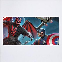 Captain America vs Darth Maul Desk Mat