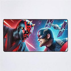 Captain America vs Darth Maul Desk Mat