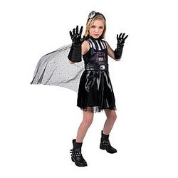 Star Wars Darth Vader Official Youth Halloween Costume with Detachable Cape and Gloves