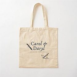 Daryl Dixon and Carol Walking Dead Apocalypse Cotton Tote Bag