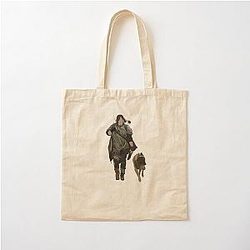 Daryl Dixon and Dog Cotton Tote Bag