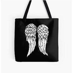 Daryl Dixon Wings Baseball Sleeve All Over Print Tote Bag