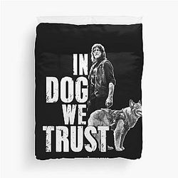 Daryl Dixon in Dog We Trust Duvet Cover