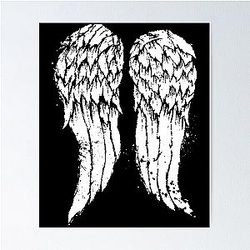 Daryl Dixon Wings Baseball Sleeve Poster