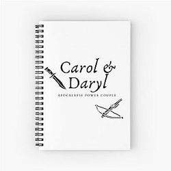 Daryl Dixon and Carol Walking Dead Apocalypse Power Couple Notebobook