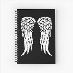 Daryl Dixon Wings - Zombie Spiral Notebook