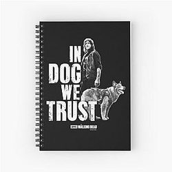 Daryl Dixon in Dog We Trust Retro 90s Fan Art Spiral Notebook