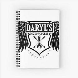 Daryl Dixon Motorcycles The Walking Dead Spiral Notebook