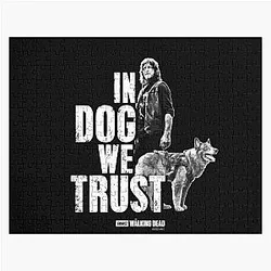 Daryl Dixon In Dog We Trust Jigsaw Puzzle