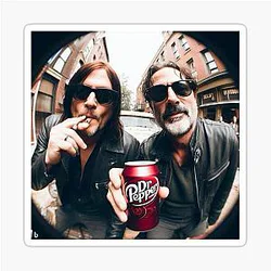 Daryl Dixon and Negan TWD Sticker