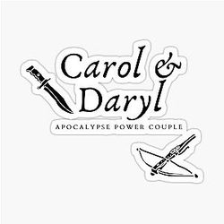 Daryl Dixon and Carol Walking Dead Apocalypse Power Couple Sticker