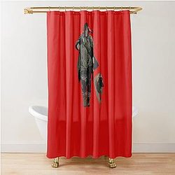 Daryl Dixon and Dog Shower Curtain