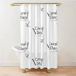 Daryl Dixon and Carol Walking Dead Apocalypse Power Couple Shower Curtain