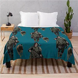 Daryl Dixon and Dog throw blanket