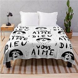 norman reedus as daryl dixon the walking dead dieu vous aime throw blanket