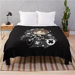 Chibi Daryl Dixon Throw Blanket
