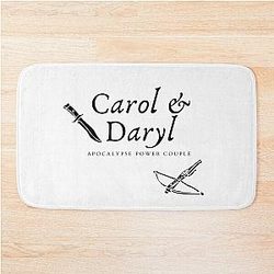 Daryl Dixon and Carol Walking Dead Apocalypse Power Couple Bath Mat